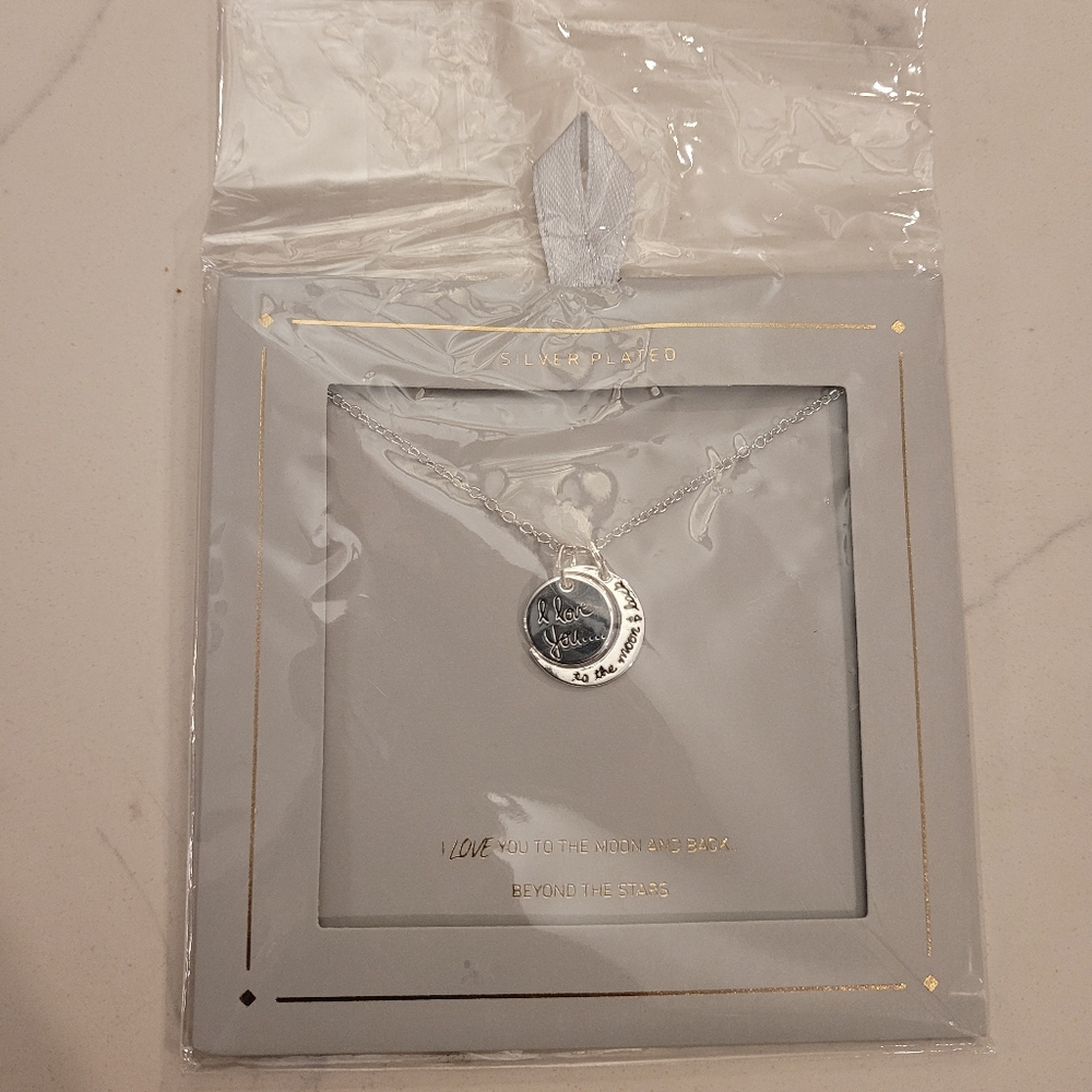 Silver plated- I Love You To The Moon And Back New Charms Necklace